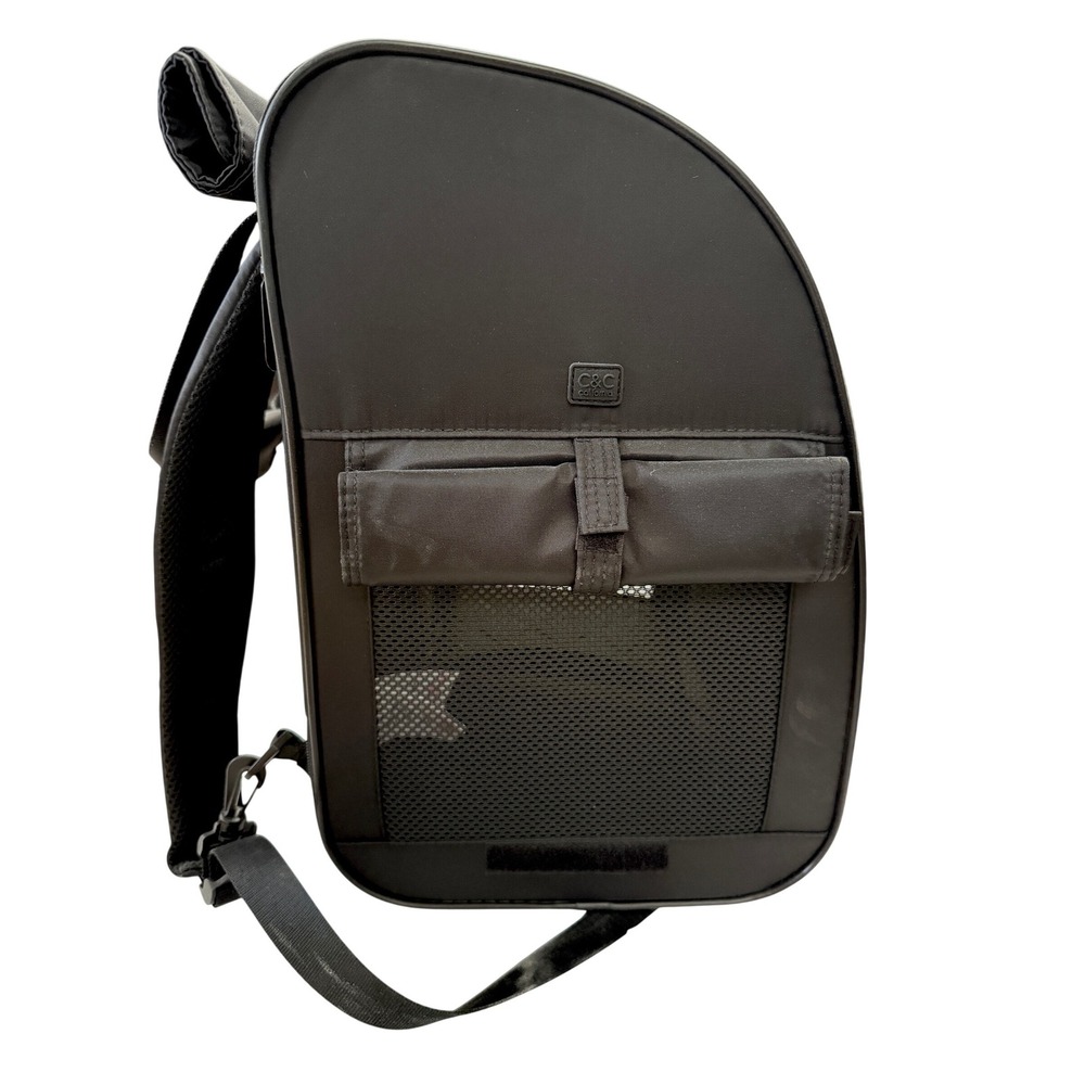 C&C California Pet Carrier Backpack Black Soft Sided Foldable NWT - Picture 4 of 9